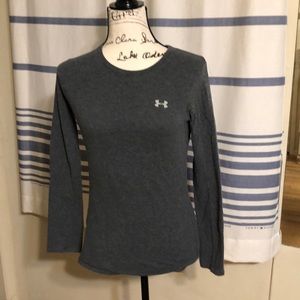 Gray Under Armour long sleeve shirt.